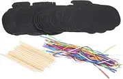 SOPOTUTU 1set Pumpkin Scratch Paper Art Pendants and Pens for Creative Halloween Crafts and Parent-boy Girl Interaction