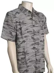 Quiksilver Waterman Marlin Jig Button Down Shirt - Black - New