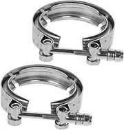 2pcs Motorcycle Hanger Clamps Air Ducting Clamp Auto Exhaust Clip Exhaust Car Clip Auto Pipe Bracket Motorcycle Brake Bleeder Kit Stainless Steel Silver
