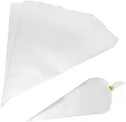 yueton 100PCS 20x30cm/7.9x11.8inch Blank White Disposable Cream Pastry Bag Cake Icing Piping Decorating Tool Cupcake Decorating Piping Icing Bag