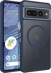 [BENTOBEN] for Google Pixel 7 Pro Case [Compatible with Magsafe] Translucent Matte Magnetic Pixel 7 Pro Case Slim Shockproof Women Men Protective Phone Cases for Google Pixel 7 Pro 6.7", Navy Blue