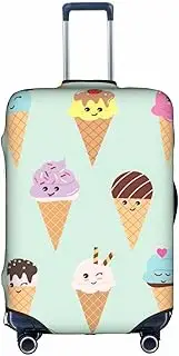 [FSCEV] Ice Cream Cones Trolley Suitcase Protective Cover Business Travel Luggage Protector Fashion 18-32 Inches, White, XL