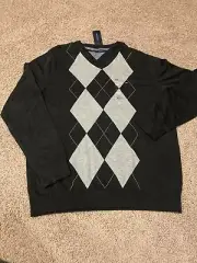Tommy Hilfiger Mens Sweater Argyle Diamond Long Sleeve NWT New With Tags 2XL