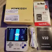 POWKIDDY V10 Mini Gaming Handheld UPGRADED ARK OS, 48 Emulators, 128G, THEMES