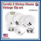 Corelle X Mickey Mouse Vintage Dinnerware 10p Set/Plate,USA,Minnie Mouse,Donald