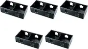 Set of 5 [A] Delicacy Box, Two Cuts, Small (Fixed), Black, 6.6 x 3.5 x 1.9 inches (16.7 x 8.8 x 4.8 cm) | Delicacies, ABS Resin, Made in China, Setomonohonpo,