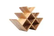 Sherwood Natural Acacia Wood 8 Bottle Tabletop Wine Rack - Brown