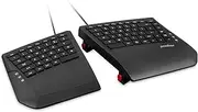 Perixx PERIBOARD-524B US, [Firmware Updated] Wired Ergonomic Split Keyboard - Adjustable Tilt Angle - Low Profile Membrane Keys - Black - US English