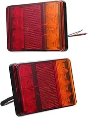 GANAZONO 2Pcs High Brightness Rear Brake Light LED Tail Lights for Trucks and Trailers Turn Signal Indicator with Durable Housing and Corrosion Base