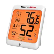 Digital Hygrometer Humidity Gauge Indoor Thermometer Room Temperature Monitor