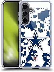 Head Case Designs Officially Licensed NFL Cow Animal Print Dallas Cowboys Art Soft Gel Case Compatible with Samsung Galaxy S24+ 5G