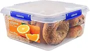 Sistema KLIP IT PLUS Food Storage Container | 5.5 L Square | Stackable & Airtight Fridge/Freezer Food Boxes with Lids | BPA-Free Plastic | Blue Clips | 1 Count