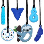 Chewy Necklace Sensory Toys for Autism Chew Necklaces for Sensory Kids Boys G...