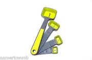 4 pc Swivel Measuring Spoon Set Gray Gre Measurements Table Tea 1/2 1/4 Tsp