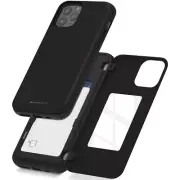 Black iPhone 12 Pro Max Mercury Slim Shock Proof Magnetic Door Case
