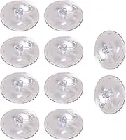 Shower Suction Hooks | Clear Powerful Suction Cup Hooks,10X No Drilling Hanger, 1Kg Bearing Load Hooks for Bathroom, Living Room, Kitchen