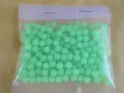 500 PCS. 6MM. SOFT GLOW PLASTIC LURE BEADS - GREEN .042 HOLE, "MAKE SPINNERS"