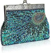 [ANDRESLAD] Unique Sequin Embroidered Evening Bag Women's Tote Bag Fashionable Clutch Handbag for Women for Special Occasions