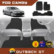6D Diamond Car Floor Mats for Toyota Camry 2018-Current Full Set - Heavy Duty Carpet Liner