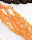 Mandarin Garnet Faceted Pear Natural Gemstone Necklace, Gemstone For Jewelry