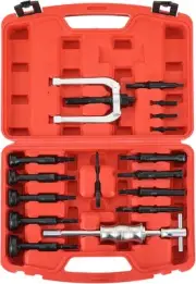 16pcs Blind Hole Collet Bearing Race and Seal Puller Extractor Kit, Red