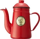Kalita Enamel Pot Red Kettle Coffee Tatsujin Pelican 1L #52123 w/Tracking# Japan
