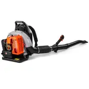 HTK 63 CC Gas Backpack Leaf Blower - 2-Stroke Engine, High-Velocity 665 CFM,