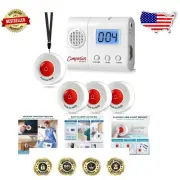 Wireless Caregiver Pager with Call Buttons - Safety Alert System for Seniors