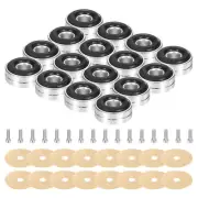 16pcs Subwoofer Isolation Pad 20x8mm Speaker Isolation Pad Spikes M3 Silver