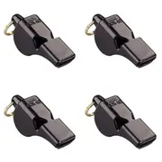4PK Fox 40 Summit Mini Whistle Outdoor Coaching/Training Sports Accessory Black
