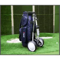 在飛比找ETMall東森購物網優惠-PGM 高爾夫球包車 三輪車 手拉車 球場手推車 可折疊四輪
