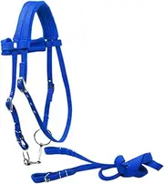 Aymzbd Horse Bridle with Reins Horse Leading Rope Headstall Halter Riding Accessories