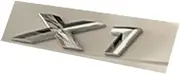 NPZPTFVFNR Letter Number Emblem Fit for BMW X1 Trunk Model Name Badge Car Styling Refitting Sticker Chrome Silver(Chrome Silver)