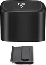 BWPEXZ 1L Car Interior Storage Case Trash Bin Push Can Mini Tray Dustbin Garbage Box Door Seat Clip Stand Holder Automotive Accessories(1pc)
