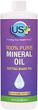 US+ 100% Pure Mineral Oil - Cutting Board Oil - Food-Grade - USP - Kosher - GMO-Free - Restores & Protects Cutting Boards, Butcher Blocks, Countertops, Steel Surfaces & More (32 Fl Oz)