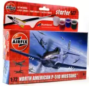 Airfix North American P-51D Mustang W/ Glue, Paints, & Brush 1:72 Model A55013