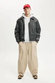 [Cotton On Men] Cotton On Men - Super Baggy Balloon Pant - Stone 36 STONE