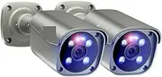 8MP Security POE Camera Ultra HD 4K Smart AI Face Detection IP Camera P2P Audio Record Surveillance Color Night Vision(1pc 8MP POE Camera)