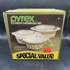 SEALED BOX -Pyrex Compatibles Spring Blossom Green 3 PC Casserole Set Lids Daisy