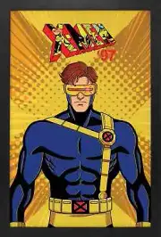 X-MEN ‘97 CYCLOPS PORTRAIT 12x18 FRAMED GELCOAT POSTER MARVEL COMIC CARTOON SHOW