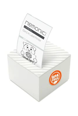 Nemonic AI | Label Printer | Compatible with CHATGPT | Inkless Bluetooth Ther...