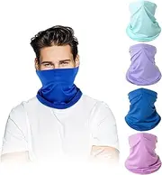 [COOLZU] 4 Pack Neck Gaiter Face Mask : Balaclava Mask & Bandana Headband for Men Women
