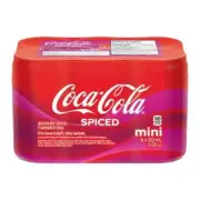 MINI CANS OF COCA COLA SPICED CANADIAN SODA POP 12X222ml MADE IN CANADA