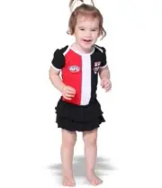 St Kilda Saints AFL Girls Baby Footysuit 'Select Size' 000-2 BNWT