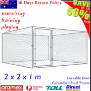 Large Outdoor Dog Kennel Enclosure Galvanised Steel Puppy Playpen Training Cage