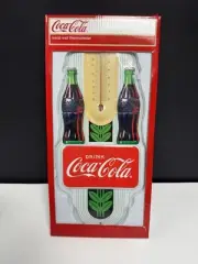 Coca Cola Drink Coca Cola Double Bottle Metal Wall Thermometer OPEN BOX