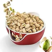 LivLab Mker Snack bowls for adults,Pistachios bowl with shell storage,sunflower seed bowl,Red