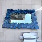 12"x18" Blue Agate Wall Handing Vanity Top Mirror Luxury Home Interior Decors