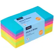 J.Burrows Stick-It Notes 76x76mm Assorted Ultra 12 Pack