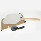 Aluminum Metal Pizza Peel Pizza Paddle w/ Foldable Wood Handle Pizza Tojki